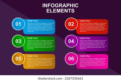  diseño de plantillas de infografía con 6 pasos. diseño infográfico para presentaciones, banners, infografías y afiches