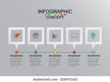 Infographic  template design  Business concept  vector illustration on background