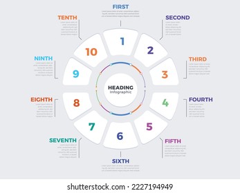 infographic template design | Circular infographic data with description