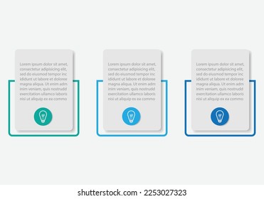 Infographic template. Design element and  Business concept with 3 steps, idea
