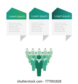 Infographic template. Design elements. People icons. Vector illustration.
