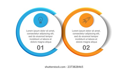 infographic template design, minimalist concept, interconnected circles with 11 steps, lines and colors in each step, good for your business presentation