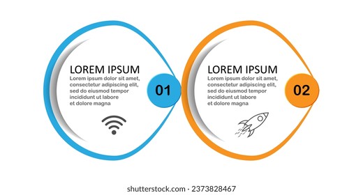 infographic template design, minimalist concept, interconnected circles with 11 steps, lines and colors in each step, good for your business presentation