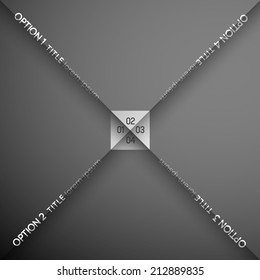 infographic template design with option steps