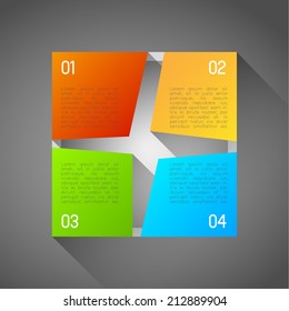 infographic template design with option steps