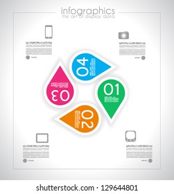 Infografik-Template-Design - Original geometrische Papierformen mit Schatten. Ideal, um Daten und Informationen mit modernem Stil anzuzeigen.