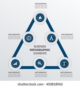 Infographic template design - Original geometric paper shapes with shadows. Ideal to display data and informations with modern style.