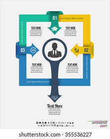 Infographic template . Design for presentation or diagram. Concept for 4 steps, parts or options. Vector EPS10.