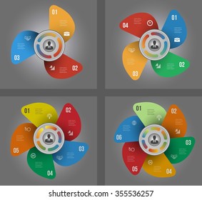 Infographic template . Design for presentation or diagram. Concept for 3, 4, 5, 6 steps, parts or options. Vector EPS10.
