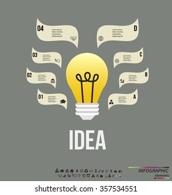 Infographic template . Design for presentation or diagram. Concept for 4, 8 steps, parts or options. Vector EPS10.