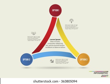 Infographic template . Design for presentation or diagram. Concept for 3 steps, parts or options. Vector EPS10.
