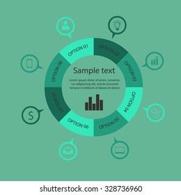 Infographic template design, vector diagram business concept