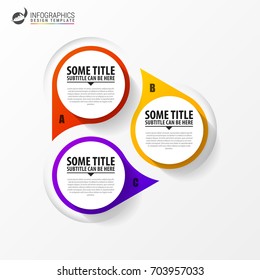 Infographic template. Diagram with 3 steps. Vector illustration