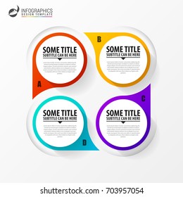 Infographic template. Diagram with 4 steps. Vector illistration