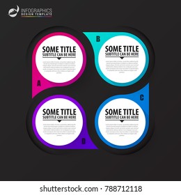 Infographic template. Diagram with 4 steps. Vector illustration