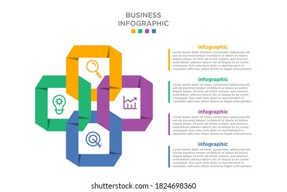 infographic template for diagram, graph, presentation, chart, business concept with 4 options.