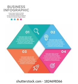 infographic template for diagram, graph, presentation, chart, business concept with 4 options.