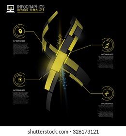 Infographic template with DNA abstract structure. Modern design template. Vector illustration
