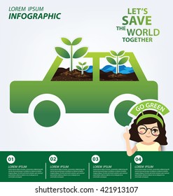 Infographic template. Ecology concept. save world vector illustration.