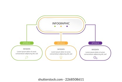 infographic template element vector with three step 