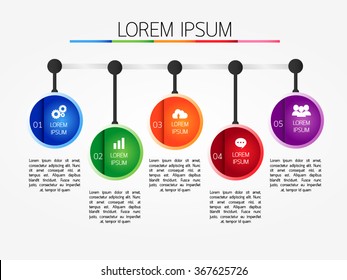 Infographic template, Eps10, vector illustration, For presentations, brochures, banners, website graphics.
