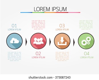 Infographic template, Eps10, vector illustration, For presentations, brochures, banners, website graphics.