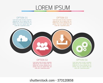 Infographic template, Eps10, vector illustration, For presentations, brochures, banners, website graphics.