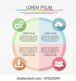 Infographic template, Eps10, vector illustration, For presentations, brochures, banners, website graphics.