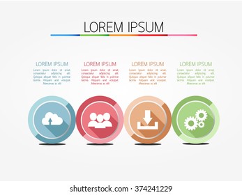 Infographic template, Eps10, vector illustration, For presentations, brochures, banners, website graphics.