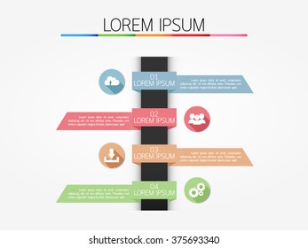 Infographic template, Eps10, vector illustration, For presentations, brochures, banners, website graphics.