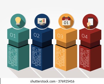 Infographic template, Eps10, vector illustration, For presentations, brochures, banners, website graphics.