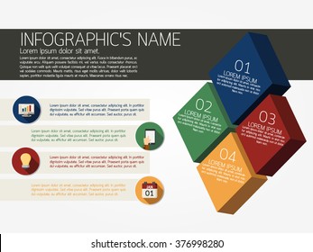 Infographic template, Eps10, vector illustration, For presentations, brochures, banners, website graphics.