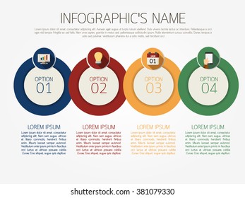 Infographic template, Eps10, vector illustration, For presentations, brochures, banners, website graphics.
