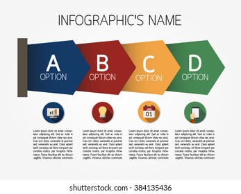Infographic template, Eps10, vector illustration, For presentations, brochures, banners, website graphics.