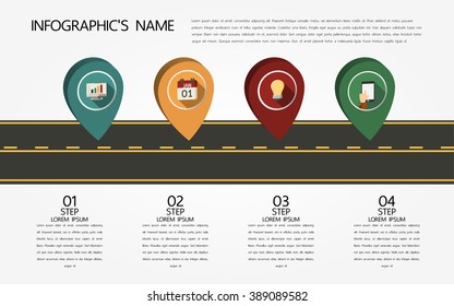 Infographic template, Eps10, vector illustration, For presentations, brochures, banners, website graphics.