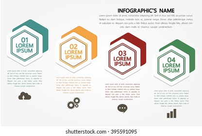 Infographic template, Eps10, vector illustration, For presentations, brochures, banners, website graphics.