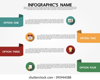 Infographic template, Eps10, vector illustration, For presentations, brochures, banners, website graphics.
