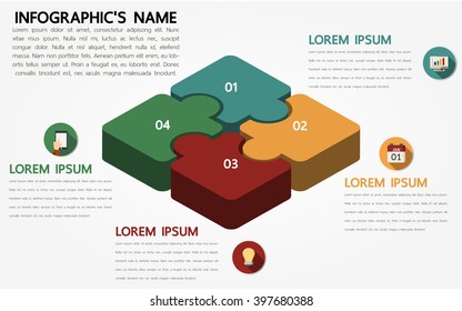 Infographic template, Eps10, vector illustration, For presentations, brochures, banners, website graphics.