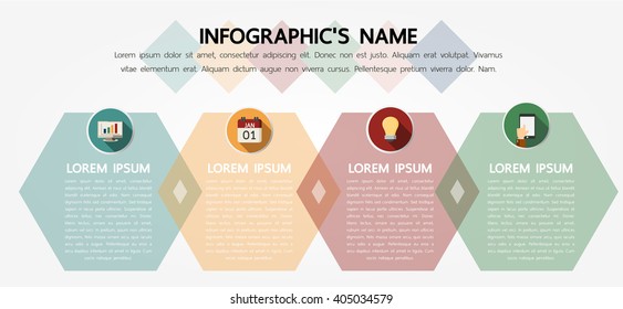 Infographic template, Eps10, vector illustration, For presentations, brochures, banners, website graphics.