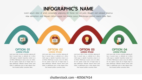 Infographic template, Eps10, vector illustration, For presentations, brochures, banners, website graphics.