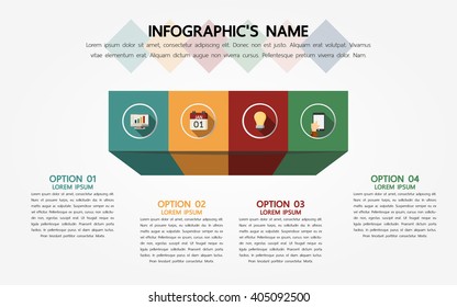 Infographic template, Eps10, vector illustration, For presentations, brochures, banners, website graphics.