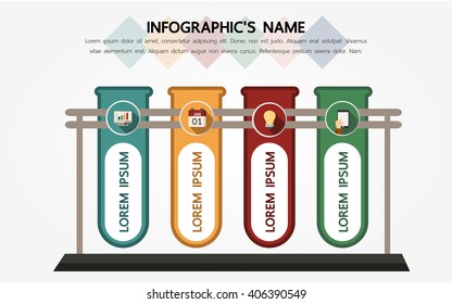 Infographic template, Eps10, vector illustration, For presentations, brochures, banners, website graphics.