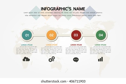 Infographic template, Eps10, vector illustration, For presentations, brochures, banners, website graphics.