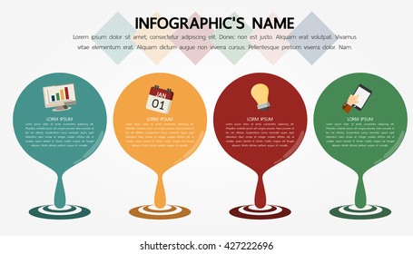 Infographic template, Eps10, vector illustration, For presentations, brochures, banners, website graphics.