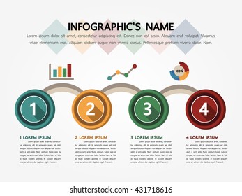 Infographic template, Eps10, vector illustration, For presentations, brochures, banners, website graphics.