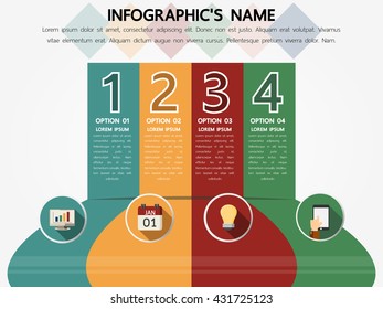 Infographic template, Eps10, vector illustration, For presentations, brochures, banners, website graphics.