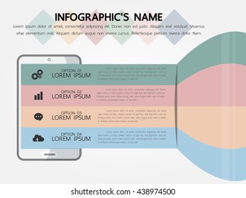 Infographic template, Eps10, vector illustration, For presentations, brochures, banners, website graphics.