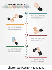Infographic template, Eps10, vector illustration, For presentations, brochures, banners, website graphics.