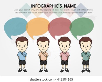 Infographic template, Eps10, vector illustration, For presentations, brochures, banners, website graphics.