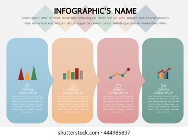 Infographic template, Eps10, vector illustration, For presentations, brochures, banners, website graphics.